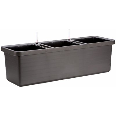 PLASTIA BERBERIS TRiO Truhlík samozavlažovací 117x40x35 cm antracit