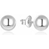Beneto Moderné strieborné náušnice kôstky AGUP215 0,6 cm