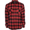 Urban Classics kockovaná flanelová košeľa čierno-červená