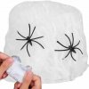 Dekorácia Halloween pavučina naťahovacia s 2 pavúkmi 50x40 cm