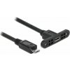 Delock USB kábel USB 2.0 USB Micro-B zástrčka, USB Micro-B zásuvka 0.25 m čierna 85245; 85245