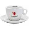 Hausbrandt šálka a podšálka na Latte Macchiato červené logo 330 ml