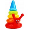 Teddies Skládanka pyramida kroužky šnek