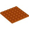 3958 Dark Orange Plate 6 x 6 (Tmavě oranžová deska 6 x 6)