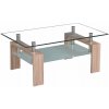 Kondela LIBOR NEW DS 0000143854 - konferenčný stolík dub sonoma/sklo tvrdené číre