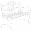 Garden-Shop Rustikálna kovová lavička Tar - Biela