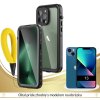Odolné Vodotesné púzdro Luxria Resistant pre Apple iPhone - Čierne (certifikované) iPhone: 13