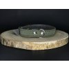 Palkar obojok z velúrovej kože pre psov 35 cm x 16 mm vojenská