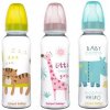 Canpol babies lahev s potiskem Afrika růžová 250ml