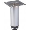 Walteco Nábytková noha guľatá, priemer 30mm, výška 100mm vr. skrutky na nastavenie, matný chróm , 50030