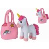 Plyšový jednorožec v kabelke