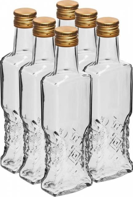 Fľaša sklo 200ml na alkohol,hranatá s uzáverom na závit od 1,1 € -  Heureka.sk