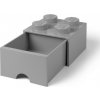 LEGO Úložný box 250x252x181 so šuplíkom šedý