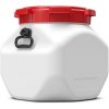 BasicNature Sud so širokým hrdlom, štvorcový, biely 40 l