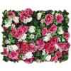 Wall flower - red/white rose and hydrangea, 40 x 60 cm (Kvetinová stena - červeno-biele ruže a hortenzie)