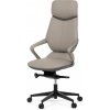 Autronic KA-T8426 GREY Kancelárske kreslo, šedá ekokoža, hojdací mechanizmus s aretáciou v 4 polohách, kovový kríž, kolieska pre tvrdé povrchy