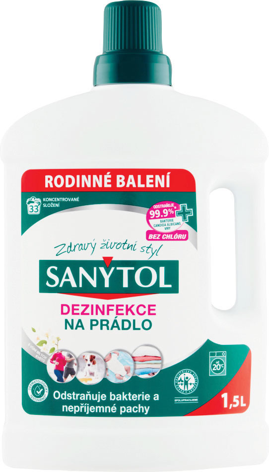 Sanytol Biele kvety Dezinfekcia na biele i farebné prádlo a práčky 1,5 l od  6,79 € - Heureka.sk