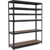 Policový regál Trestles RH 1800x1400x500, nosnosť 1800 kg, 6 políc Farba: čierna, Typ police: drevená DTD 8 mm