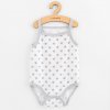 Dojčenské body bez rukávov New Baby Classic II hviezdičky šedé dievča, veľ. 74 (6-9m)