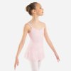 DOMYOS Dievčenská baletná tunika 500 bledoružová 113-122 cm