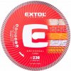 Kotúč rezný diamantový Turbo, suché a mokré rezanie, EXTOL PREMIUM Priemer a číslo: ø230x2,6mm, 8803055