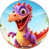 Jedlý papier dinosaurus ružový 19,5cm - Pictu Hap - Pictu Hap