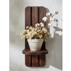 WoodenBotanery Nástenný stojan na kvety LAMELLA Buk - tmavý