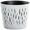 Prosperplast Kvetináč s vložkou SANDY Round 190, 158x138 mm, bielý