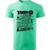 1986 v kocke - Klasické pánske tričko vyššej gramáže - M ( Mätová )