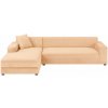 Ruhhy 26031 Elastický poťah na rohovú pohovku 145-185 cm, vankúš 45 x 45 cm, béžový