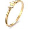 Šperky VIA Zlatý prsteň s motýlikmi - SV21072PI Veľkosť: 52