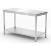Centrálny stôl s policou – priskrutkovaný, hĺbka 600 mm, HENDI, Kitchen Line, 1200x600x(H)850mm
