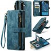 Multifunkčné peňaženkové puzdro CaseMe Zipper na Samsung Galaxy A36 5G - Modrá
