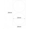 Niimbot etikety R 14 × 28 mm 220 ks WhiteRound B na D11 a D110