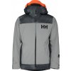 Pánska lyžiarska bunda Helly Hansen, POWDREAMER 2.0 tmavo sivá,Oranžová M