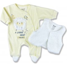 Miniworld Teplé dupačky a vesta pre bábätká žltá