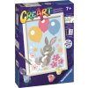 Ravensburger 235643 CreArt Lietajúci zajačik s balónikmi s trblietavými kamienkami 4005556235643