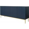 BOGART. Komoda Nicole, tmavě modrá / zlaté nohy