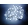 Greenenergy-lighting LED vianočné osvetlenie, snehové gule, 10m reťaz, 100xLED, IP20, studená biela