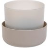 PLASTIA Kvetináč s podmiskou Tolita taupe priemer 19 cm