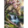 Diamantový obraz Stromy pri vodopáde