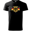 Nemecká orlica a vlajka - Klasické pánske tričko vyššej gramáže - XS ( Čierna )