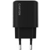 Canyon OnCharge 200, univerzálna nabíjačka do steny, 1x USB-C, PD 20W, čierna CNE-CHA200-11