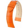 Kožený remienok Hirsch Duke L 01028076-2, oranžový, telecia koža, dĺžka L, Quick Release 22 mm