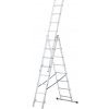 DRABEST Hliníkový rebrík 3x8 priečok trojdielny DRABEST DW3-8 BASIC