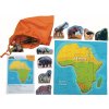 Just Jigsaws 770 Afrika a jej zvieratá - drevené puzzle 16 dielov a 10 zvierat