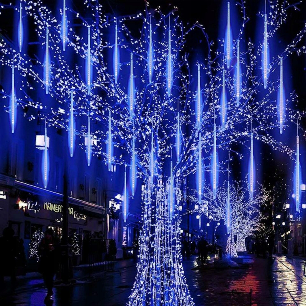Vianočná clona ACA Lightning LED Cencúle, 12,4m, studená biela, IP44, 240 LED