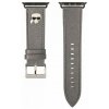 Karl Lagerfeld Karl Head PU na Apple Watch 38/40/41mm strieborný KLAWMOKHG