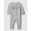 GAP Baby overal s logom Sivá 0-3M Sivá Sivá
