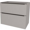Mereo Mailo, kúpeľňová skrinka 101 cm, čierne madlo, Multidecor, Arktická sivá, MER-CN592SBARS1